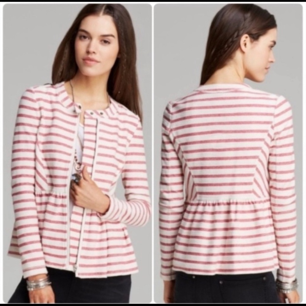 FREE PEOPLE striped peplum jacket - Picture 7 of 7